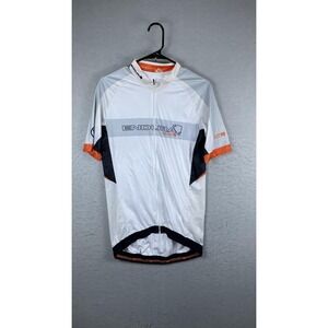 Endura MTR Cycling Jersey Mens Small White Full Zip Short Sleeve Coldblack